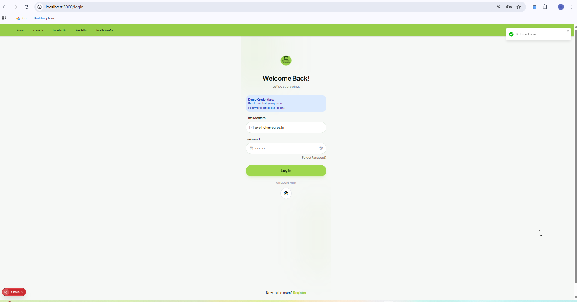 Web Smoothies and Pastries (React Styling CRUD and API)
