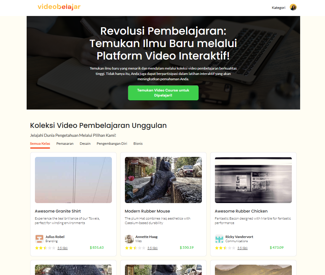 Web Video Belajar